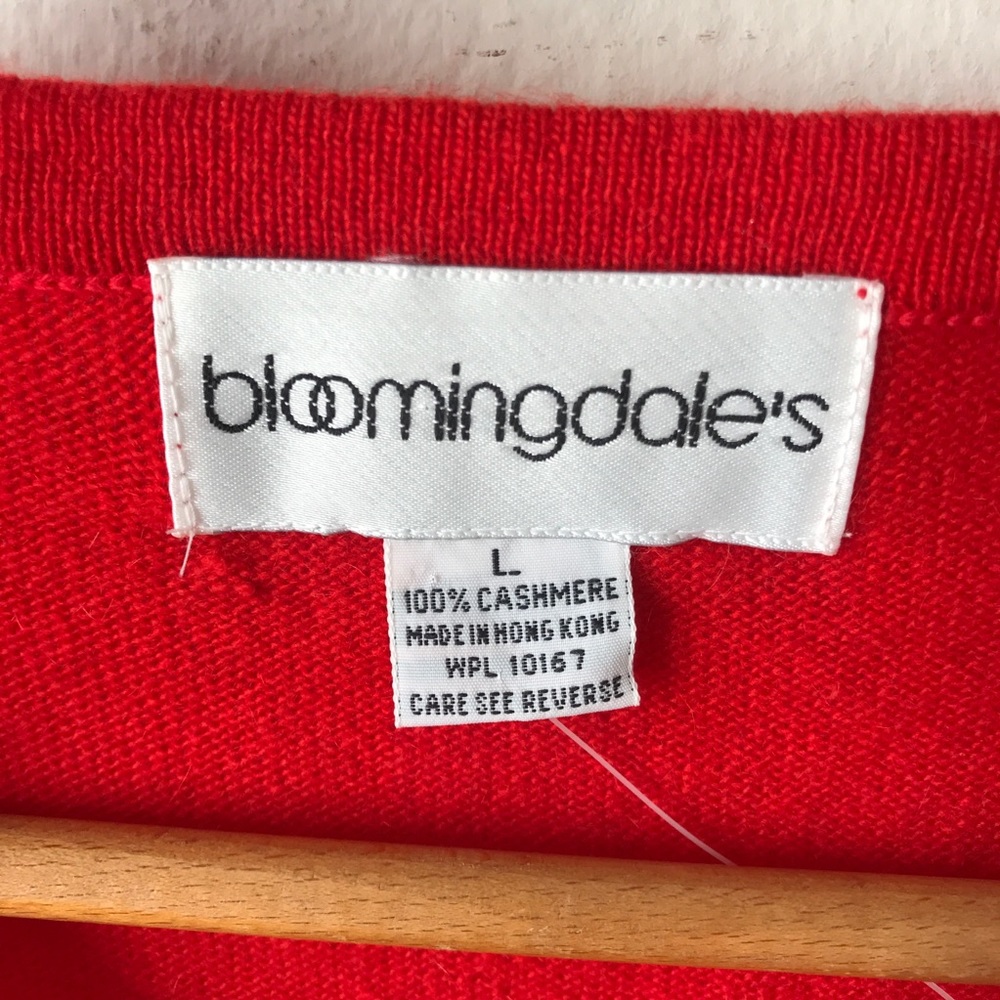 Bloomingdales Red Cashmere Sweater - Picture 3 of 8